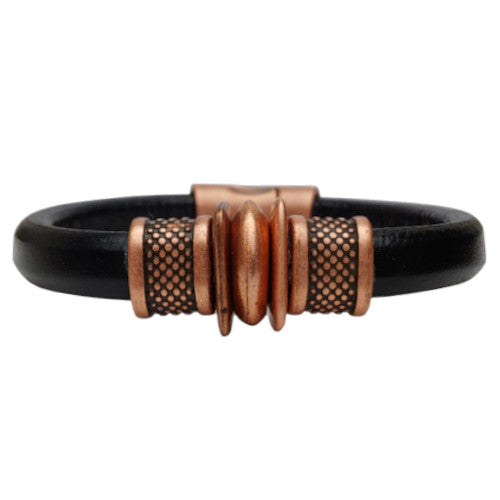 Copper Trac Leather Bracelet