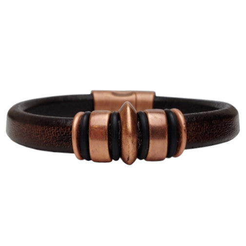 Copper Jupiter Leather Bracelet