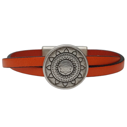 Mandala Leather Bracelet in Multiple Leather Colors