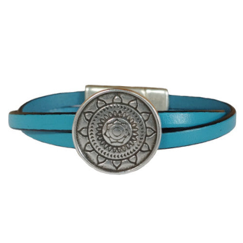 Mandala Leather Bracelet in Multiple Leather Colors