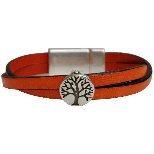 Tree of Life Leather Bracelet in Multiple Leather Colors