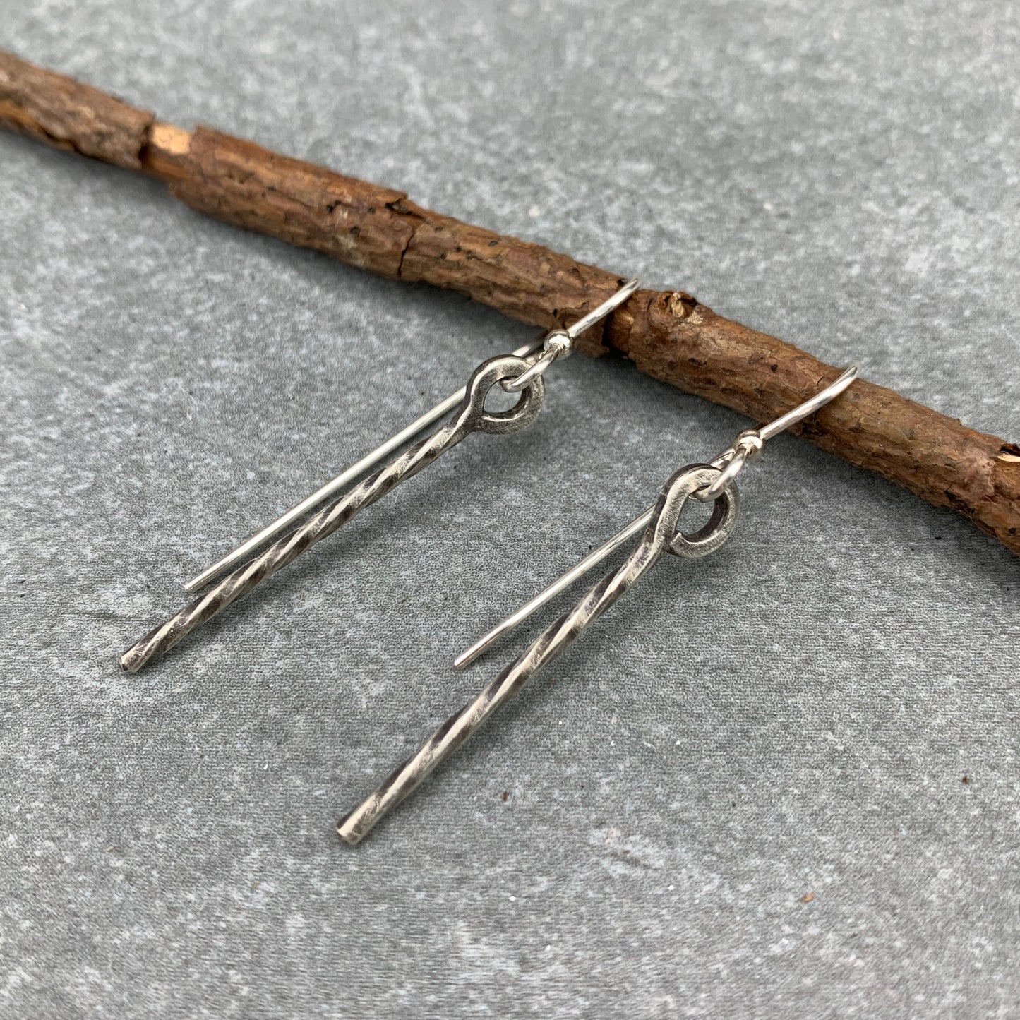 Sterling Silver Twisted Earrings