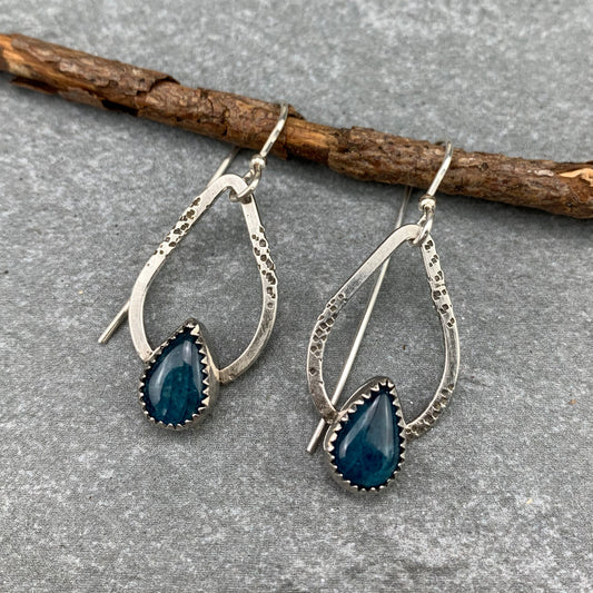 Sterling Silver Apatite Teardrop Earrings