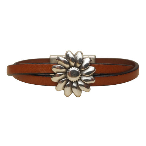 Daisy Leather Bracelet in Multiple Leather Colors