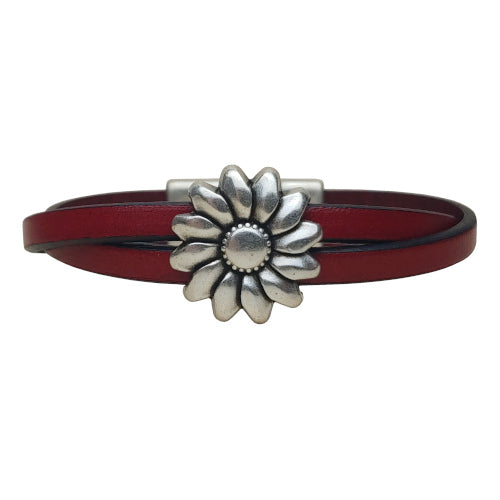 Daisy Leather Bracelet in Multiple Leather Colors