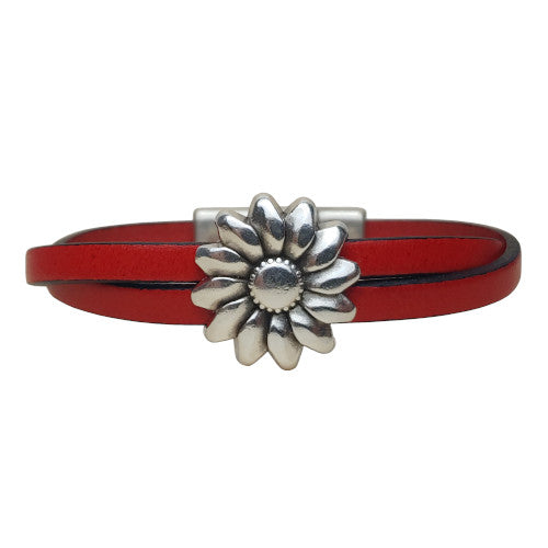 Daisy Leather Bracelet in Multiple Leather Colors