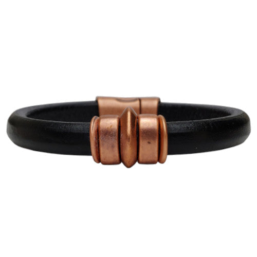 Copper Saturn Leather Bracelet