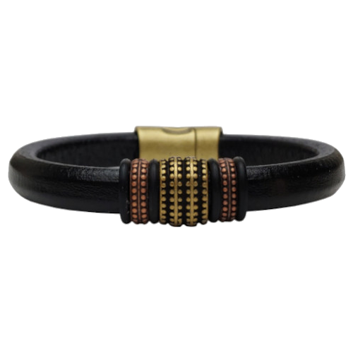 Brass Renegade Leather Bracelet