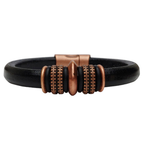 Copper Mars Leather Bracelet