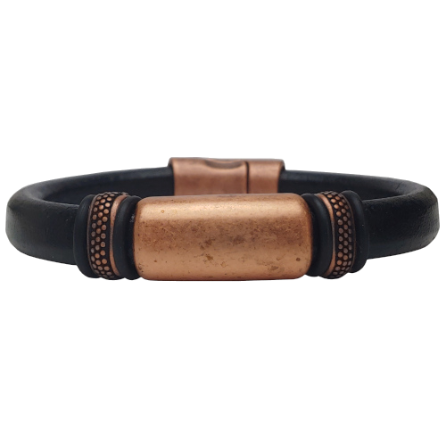 Copper Titan Leather Bracelet