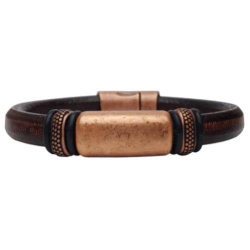 Copper Titan Leather Bracelet