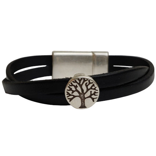 Tree of Life Leather Bracelet in Multiple Leather Colors