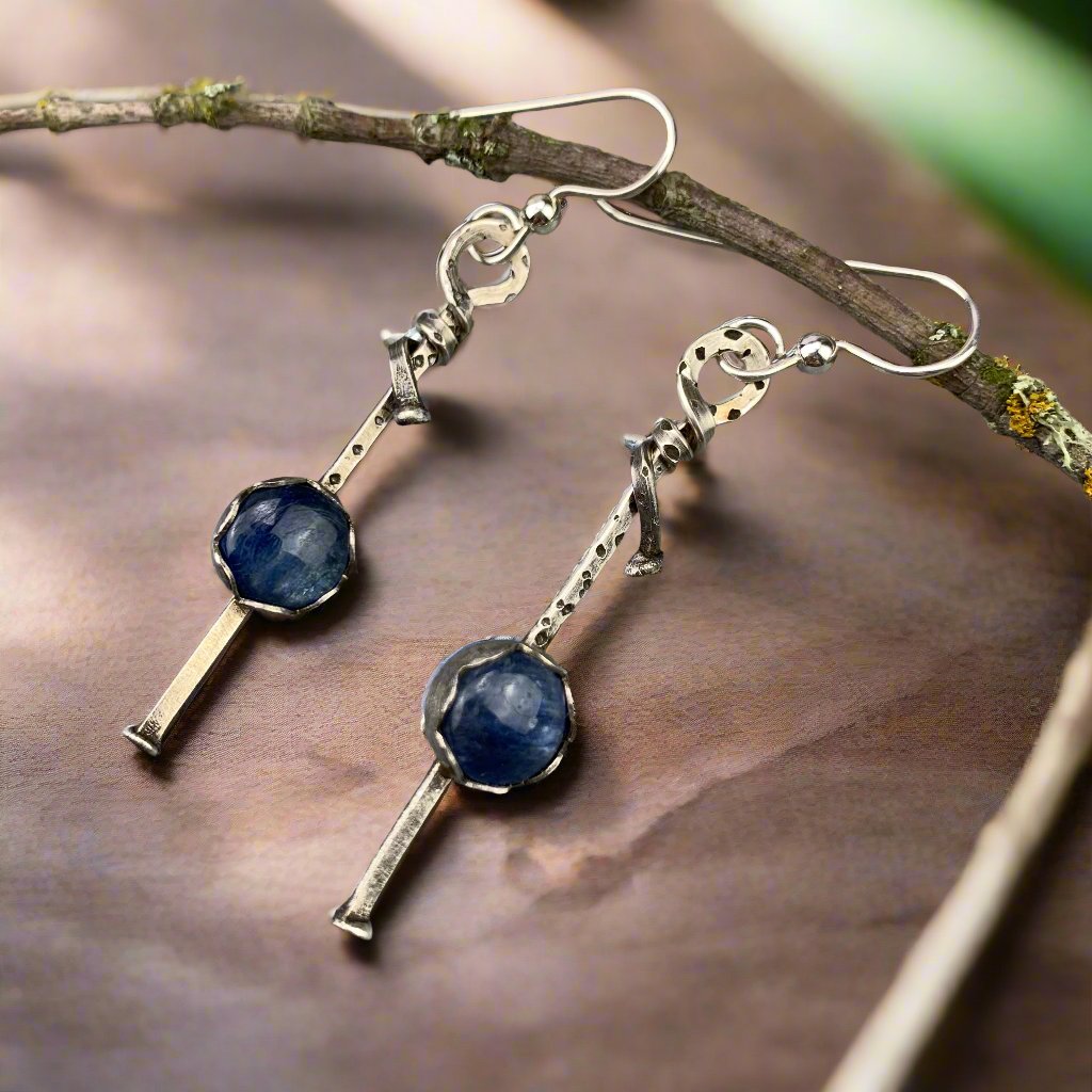 Sterling Silver Kyanite Palos Earrings