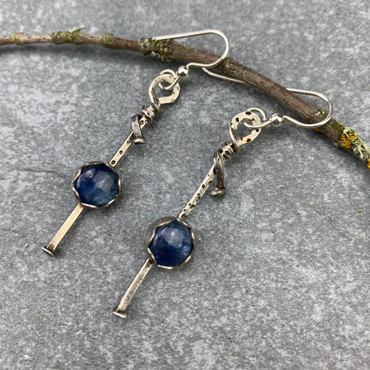 Sterling Silver Kyanite Palos Earrings