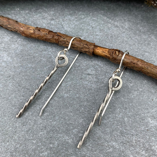 Sterling Silver Twisted Earrings